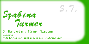 szabina turmer business card